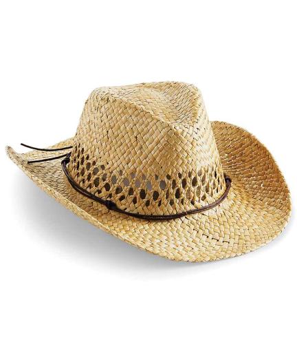 Beechfield Straw Cowboy Hat - Natural - ONE